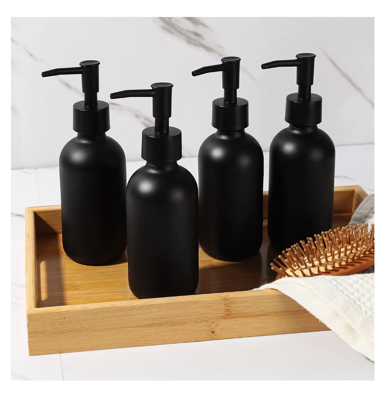 Foto 5 pulgar | Dispensador De Jabon Liquido 4 Kit De Baño Y Cocina Negro