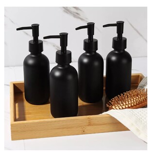 Foto 4 | Dispensador De Jabon Liquido 4 Kit De Baño Y Cocina Negro