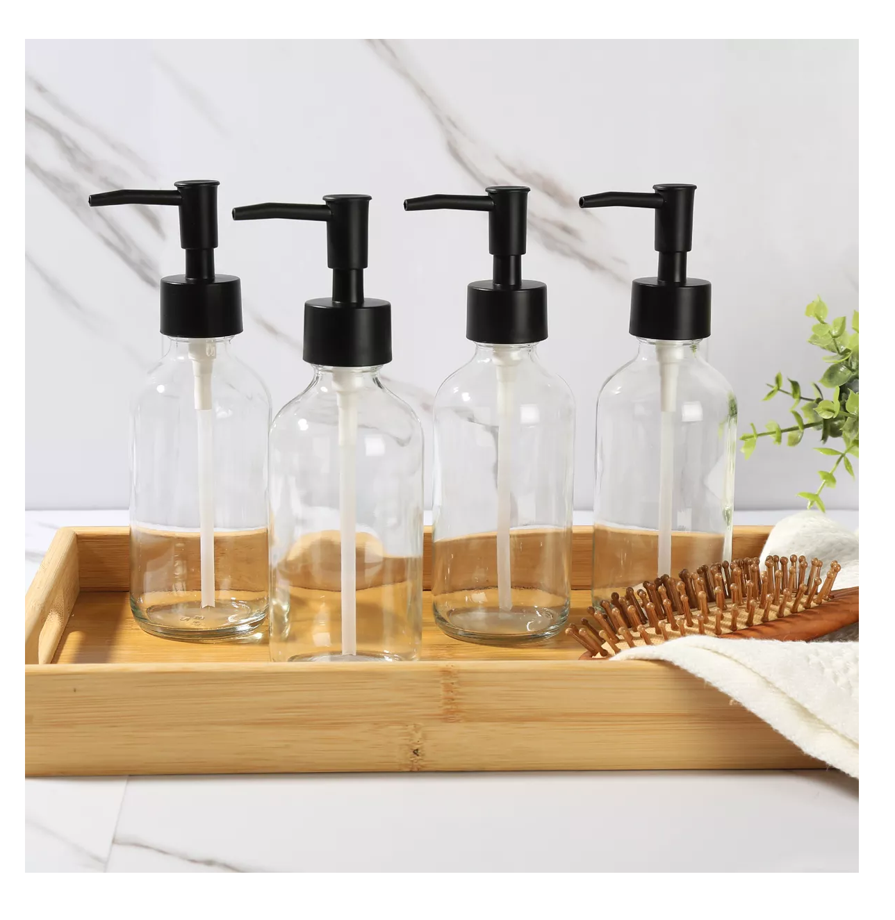 Foto 5 pulgar | Dispensador De Jabon Liquido 4 Kit De Baño Y Cocina Transparente