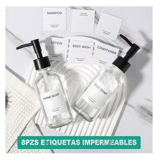 Foto 5 | Dispensador De Jabon Liquido 4 Kit De Baño Y Cocina Transparente