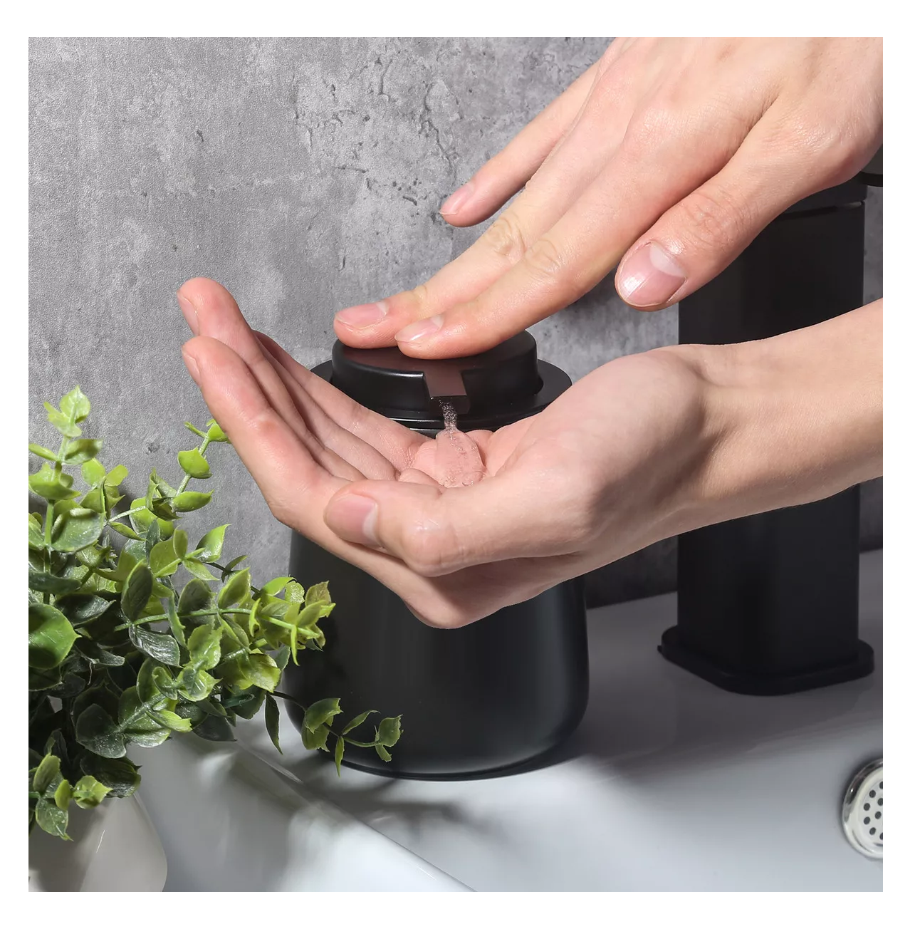 Foto 4 pulgar | Dispensador de Jabón Líquido Negro Cerámico 2 Piezas 350 ml