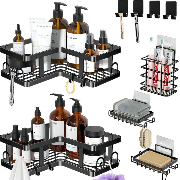 Organizador de Regadera Xtellar Acero Inoxidable 10 Piezas
