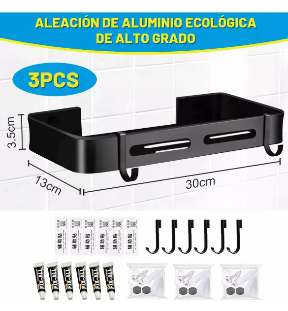 Foto 3 pulgar | Organizador de Regadera Xtellar Acero Inoxidable