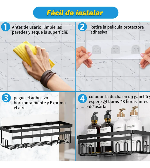 Foto 5 pulgar | Organizador de Regadera Xtellar Acero Inoxidable 14 Piezas