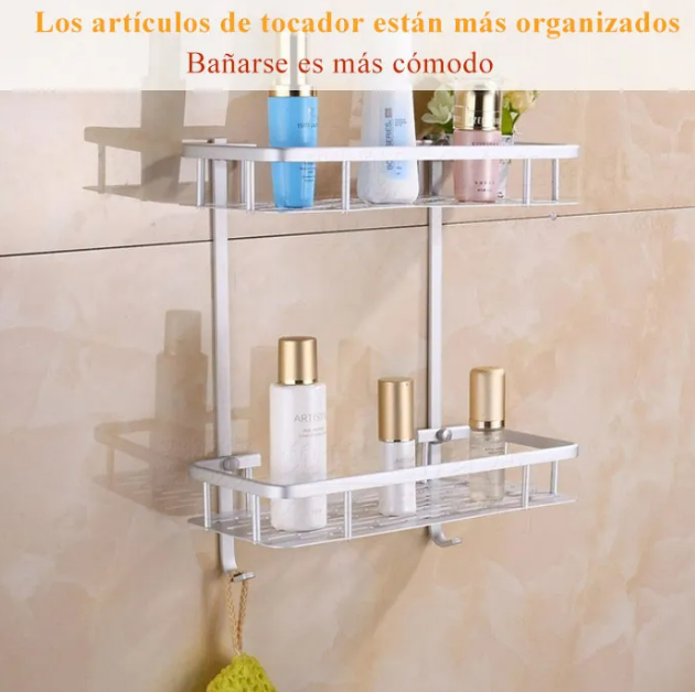 Foto 5 pulgar | Organizador de Regadera Xtellar Aluminio 2 Niveles