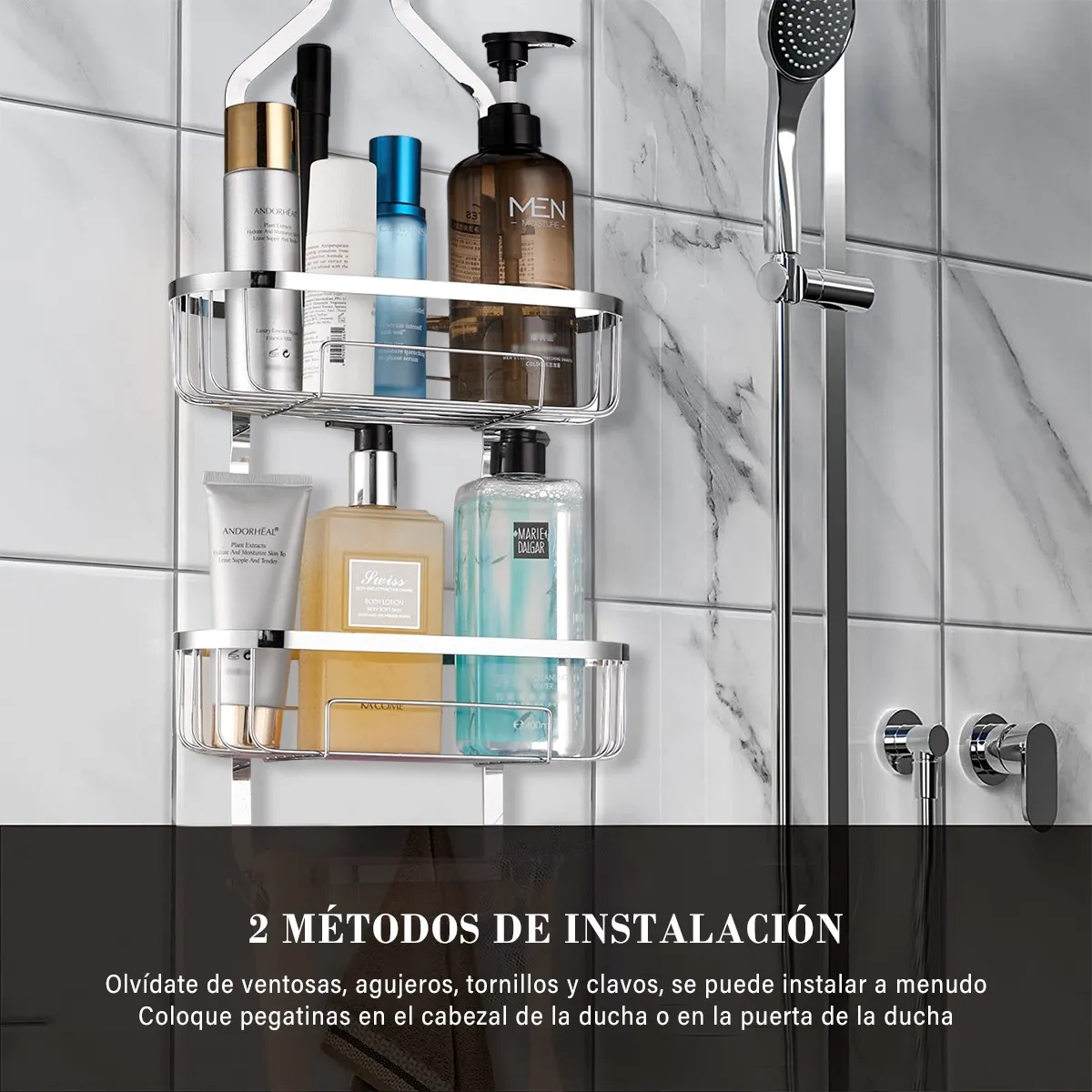 Foto 4 pulgar | Estantes Organizador Ducha Y Jaboneras Eo Safe Imports Esi-18907 Plata