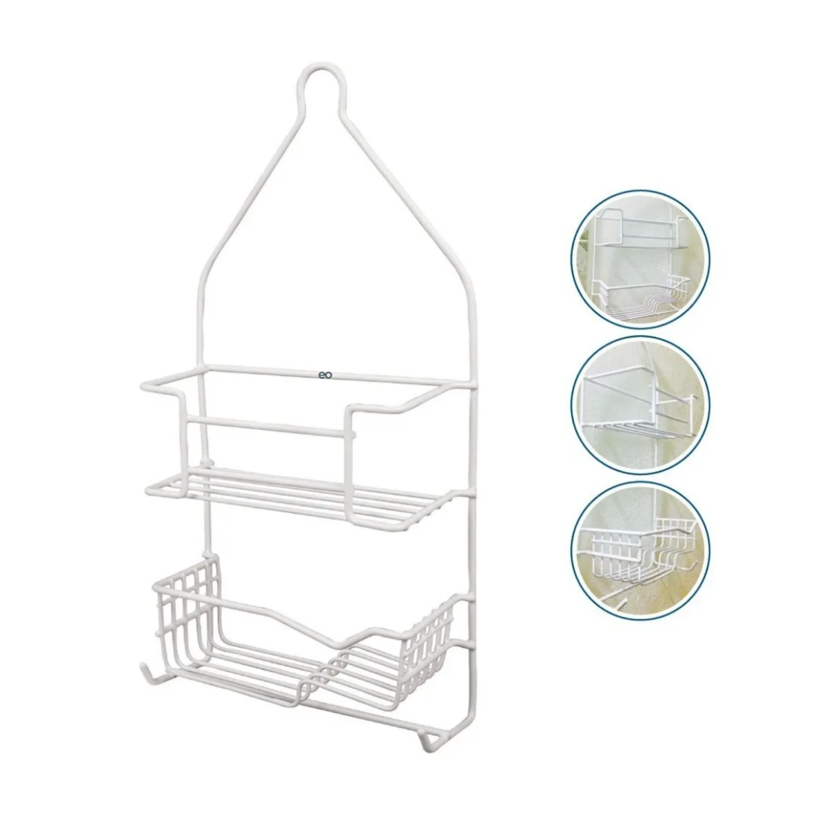 Foto 3 pulgar | Canastilla Para Regadera, Doble, Rectangular, Eo Safe Imports Esi-18904 Blanco