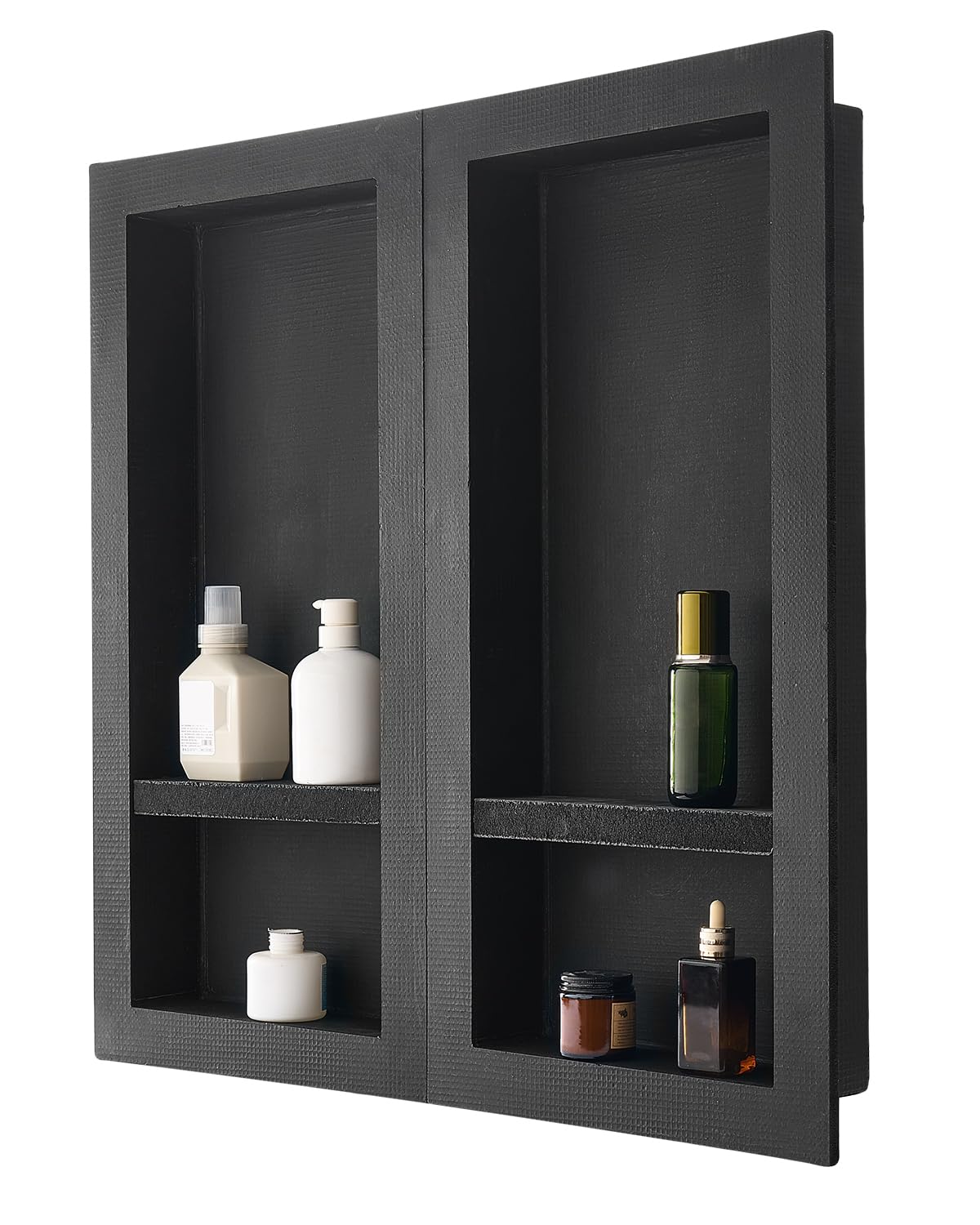 Hornacina De Ducha Vevor, 16 X 32 Cm X 2, Empotrada En La Pared Con Estante Móvil - Venta Internacional.