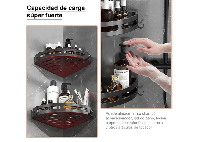 Foto 5 pulgar | Juego De 2 Estantes De Baño Xtellar Esquineros Multipropósito Para Cocina Y Regadera
