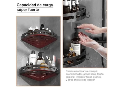 Foto 4 | Juego De 2 Estantes De Baño Xtellar Esquineros Multipropósito Para Cocina Y Regadera