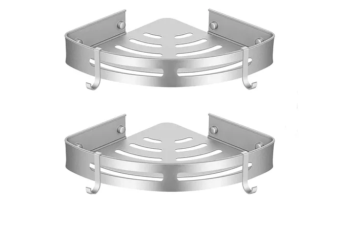 Estante Baño Xtellar Premium, Espacio Optimizado, Juego De 2 Piezas Con Diseño Esquinero Para Cocina Y Regadera