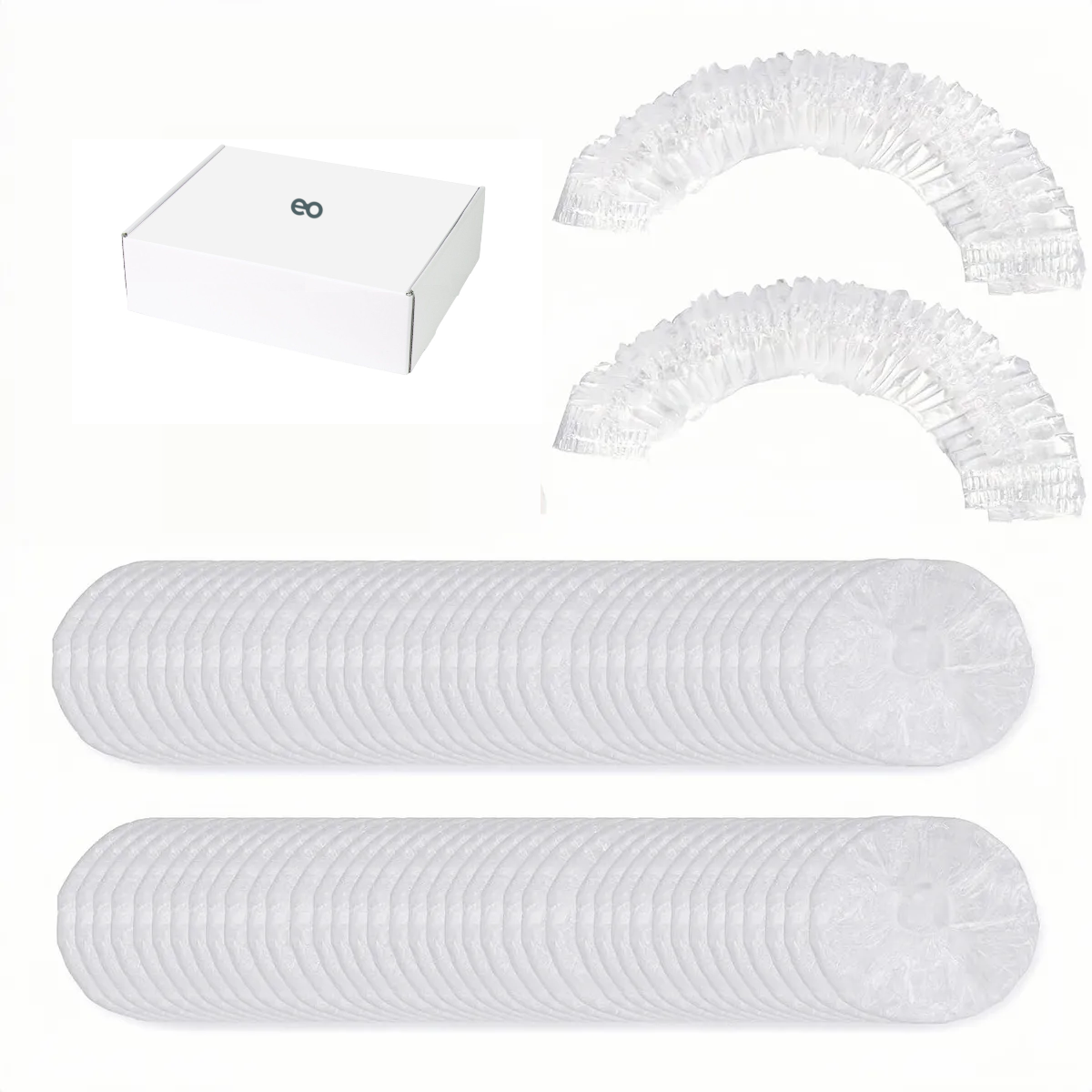 Foto 2 pulgar | Set 100 Gorros De Ducha Desechables Extra Impermeables Para Baño Eo Safe Imports Esi-20292 Transparente