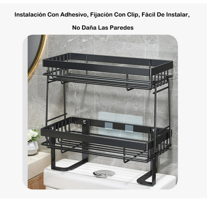 Foto 4 pulgar | Estante Organizador Para Baño Sobre El Inodoro De 3 Niveles