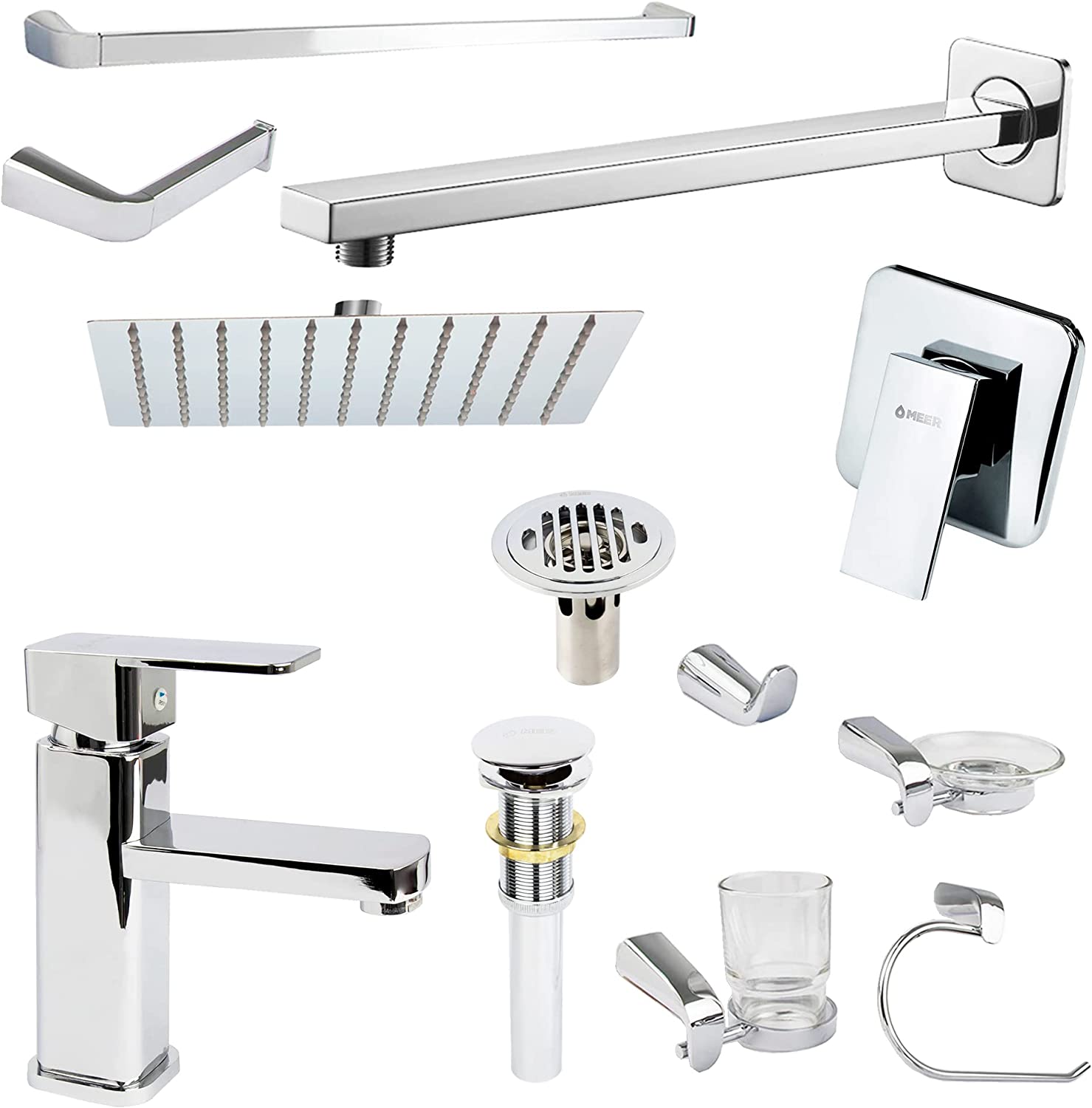 Accesorios Para Baño, Regadera, Mezcladora Para Regadera,contra Canasta, Grifo Lavabo, Resumidero
