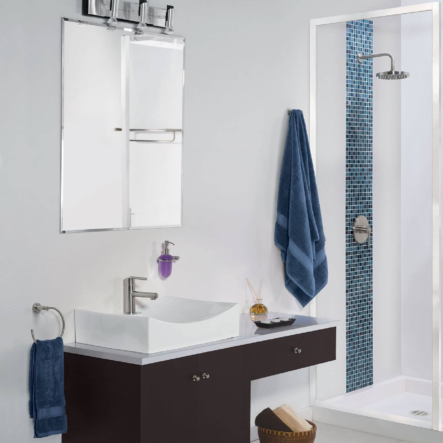 Foto 4 pulgar | Juego de Accesorios para Baño Foset ELA-7000 color Plata Cromado Línea Element 6 PZAS