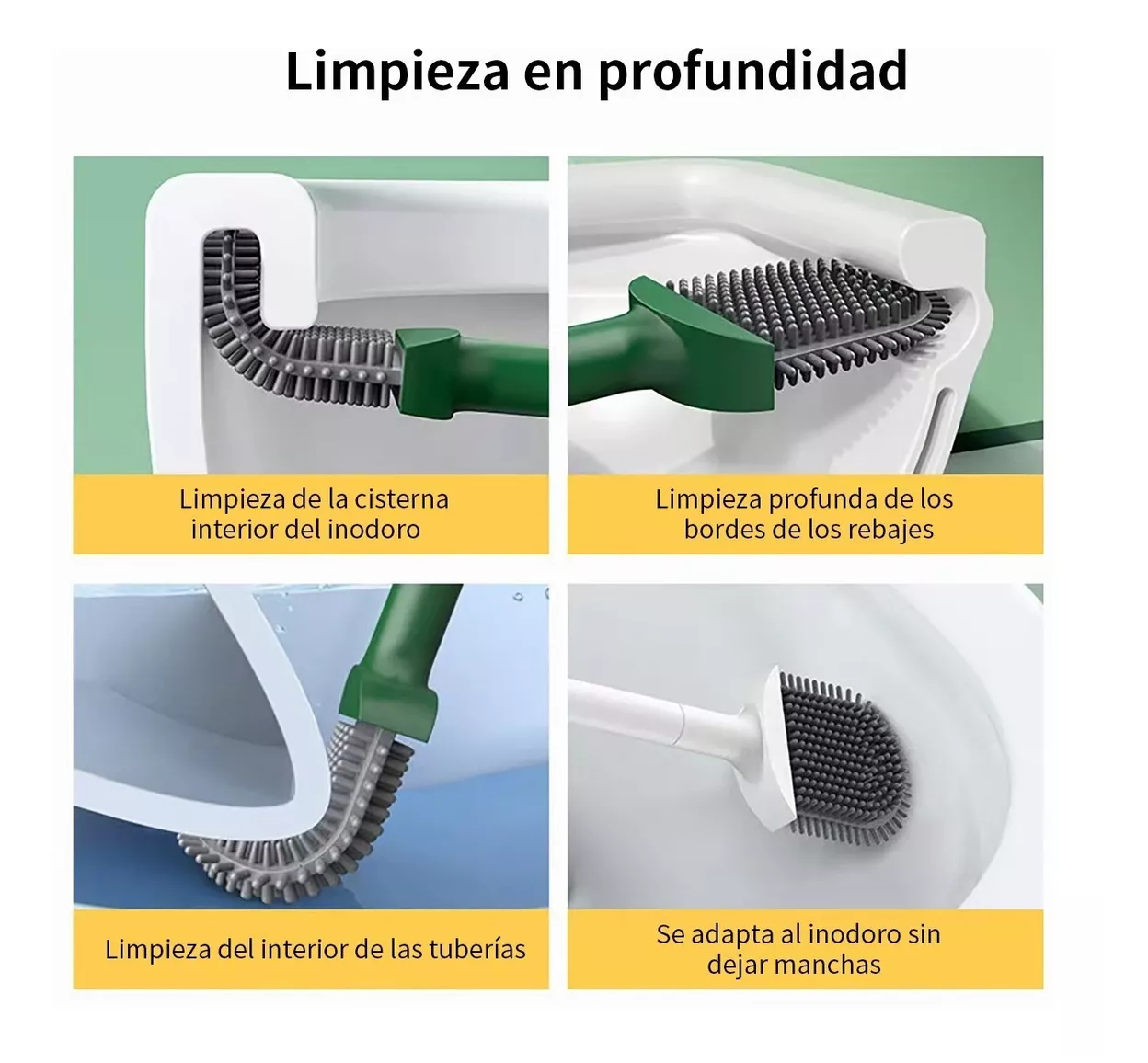 Foto 4 pulgar | Escobillas Para Inodoro Cepillo Para Baño Sanitario Wc Color Al Azar