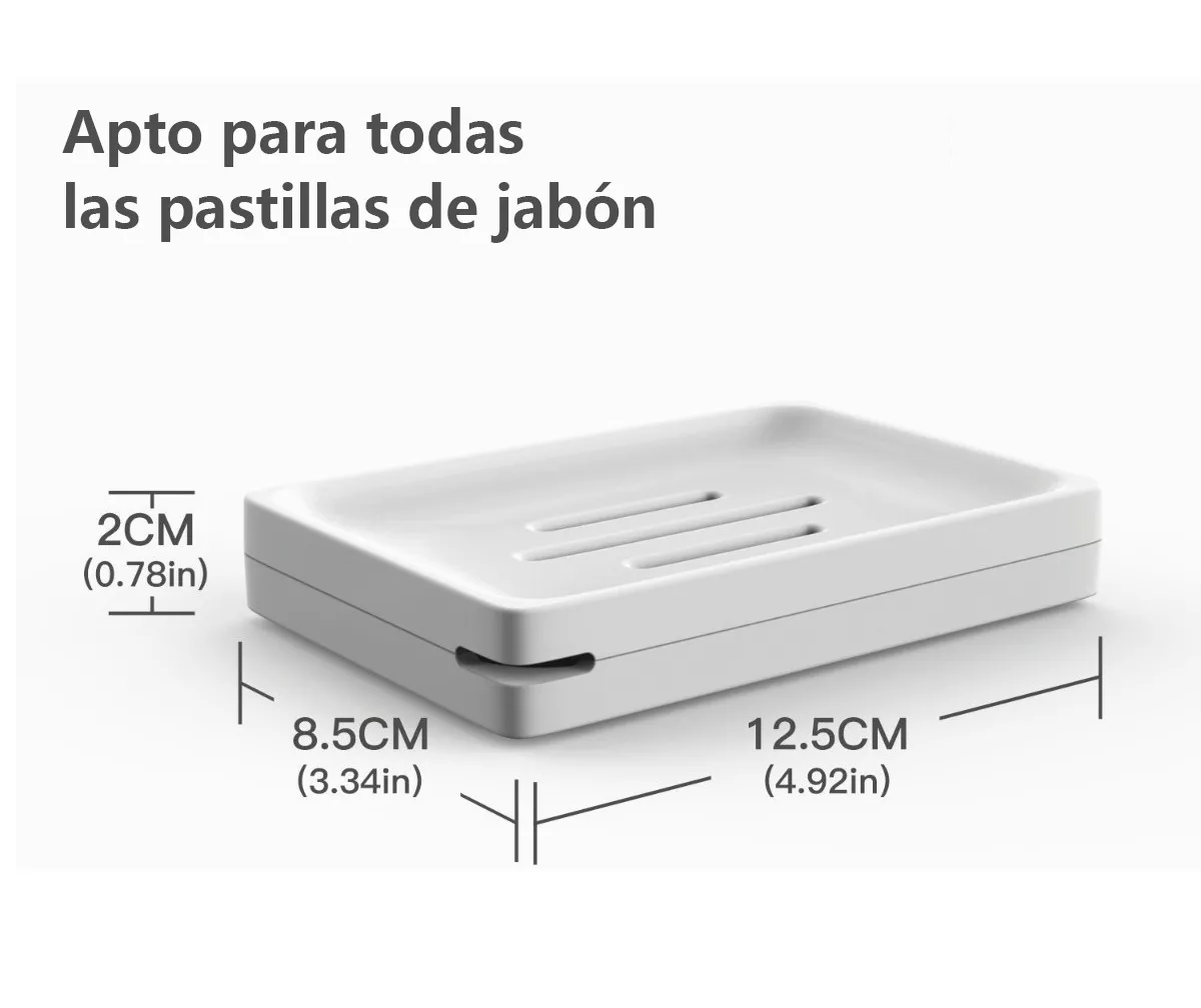 Foto 3 pulgar | Jabonera Desmontable 2 Piezas color Blanco
