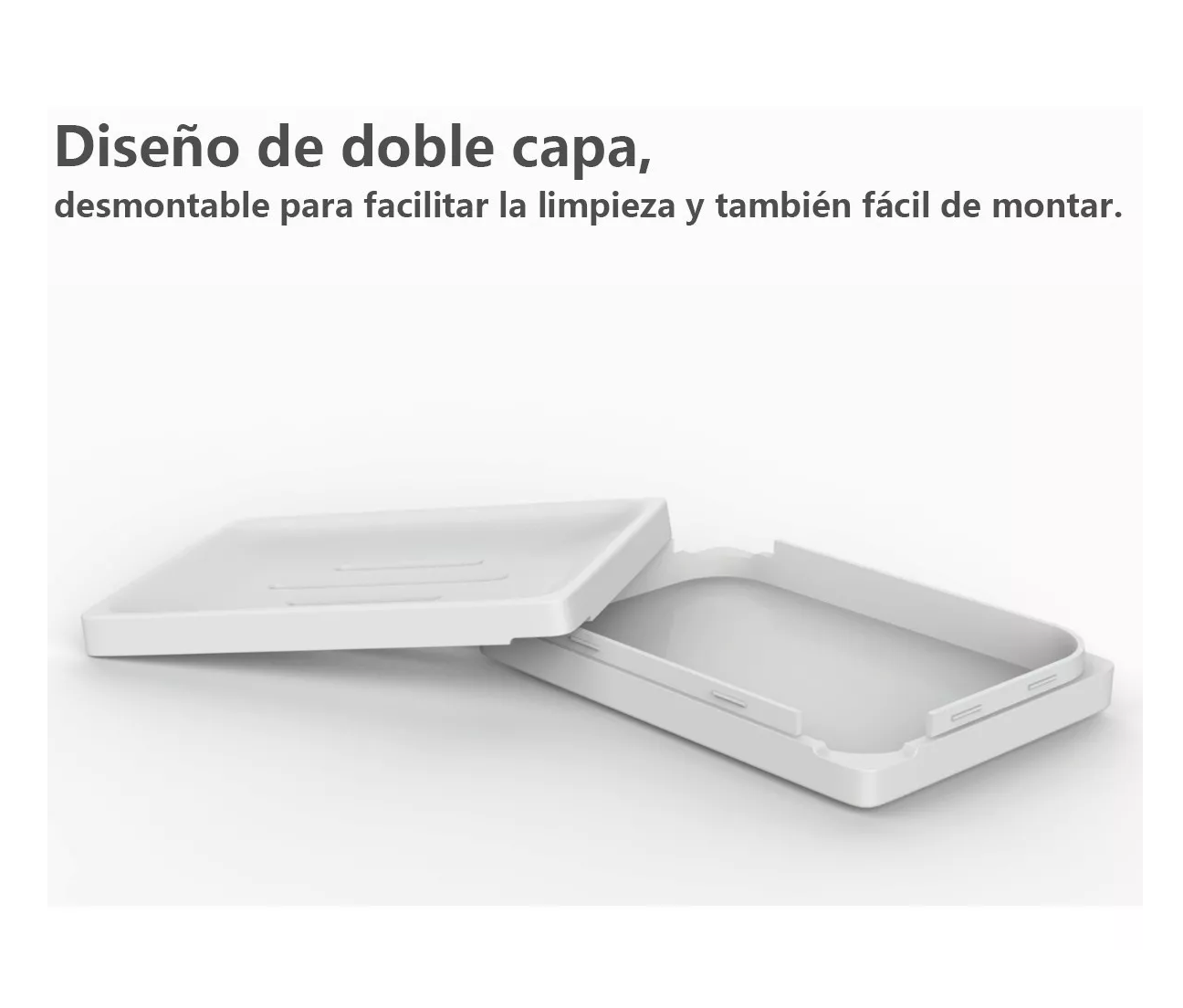 Foto 5 pulgar | Jabonera Desmontable 2 Piezas color Blanco