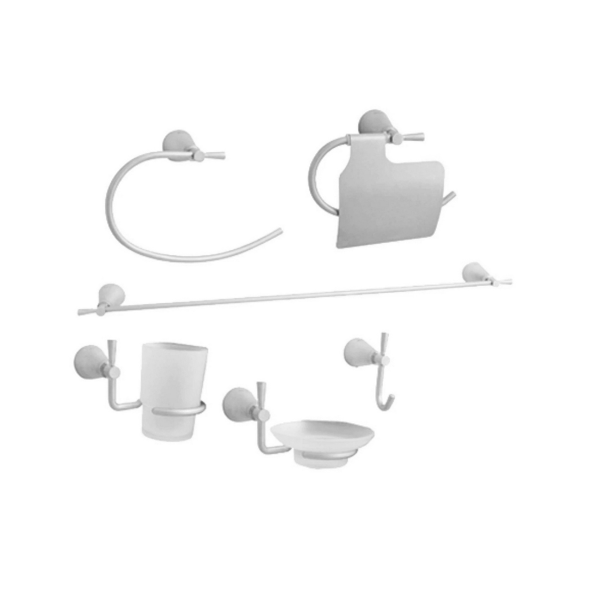 Juego Accesorios Baño Dica 6 PZAS de Cromo