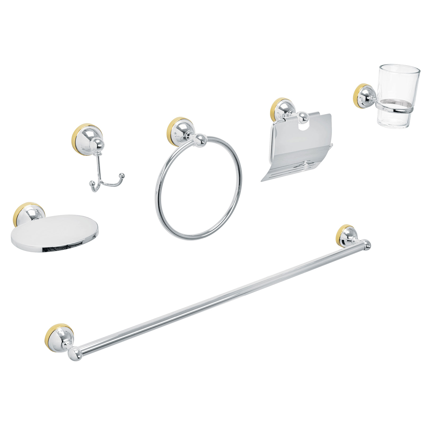 Accesorios de Baño Truper 6 Piezas color Plata