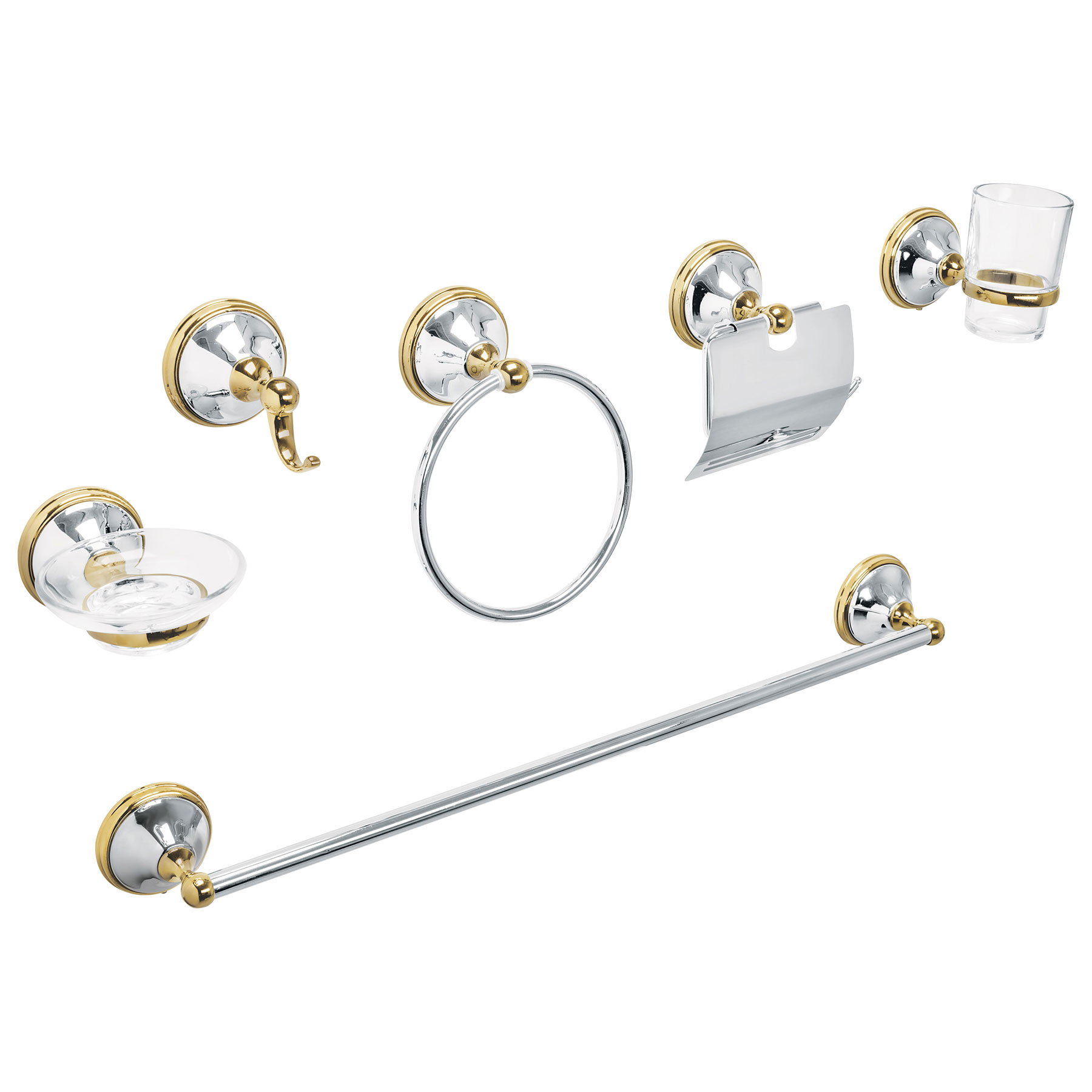 Accesorios para Baño Truper Aqa4001g 6 Piezas color Plata