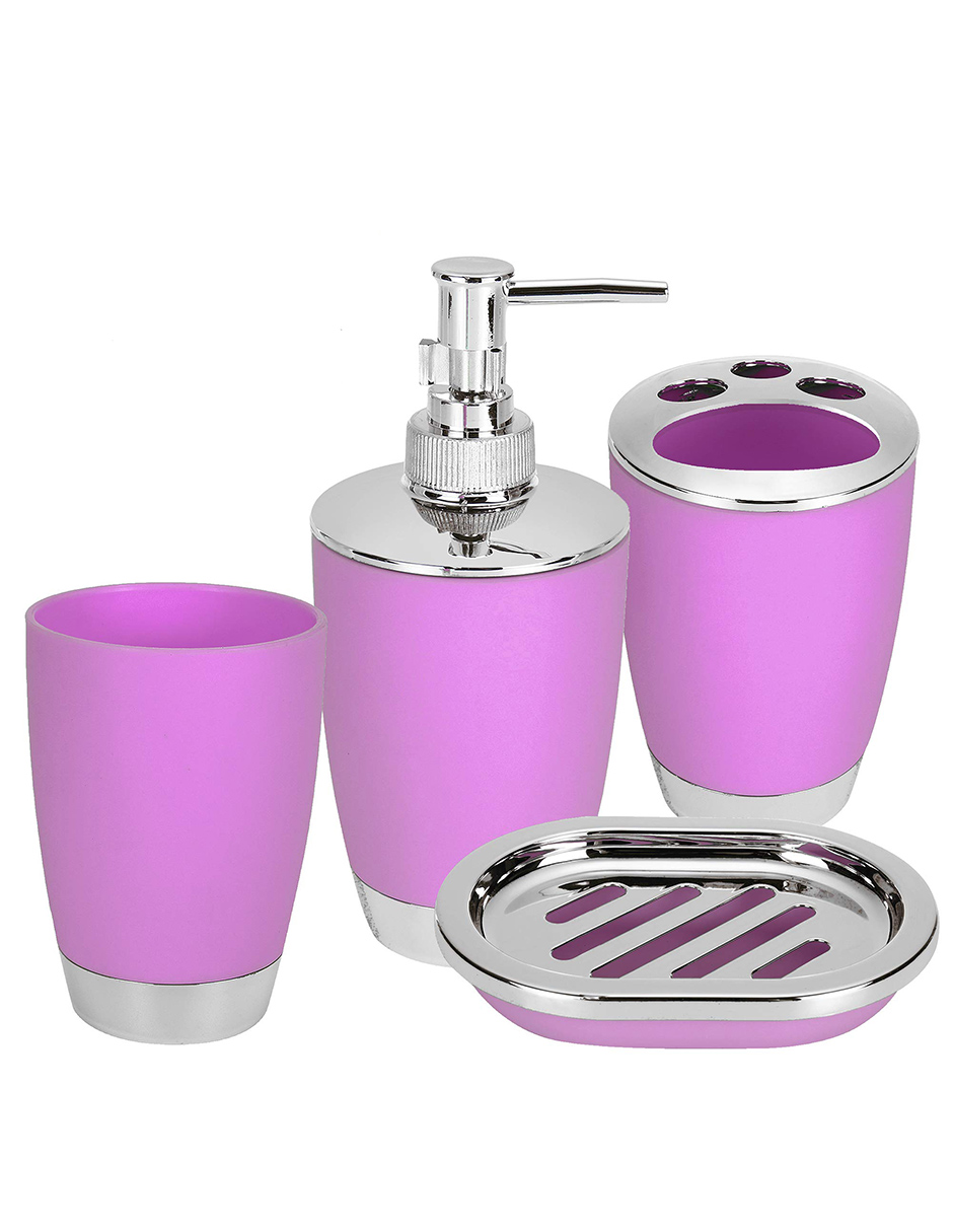 Foto 2 pulgar | Juego de Accesorios para Baño Aquila Rosa 4 Piezas