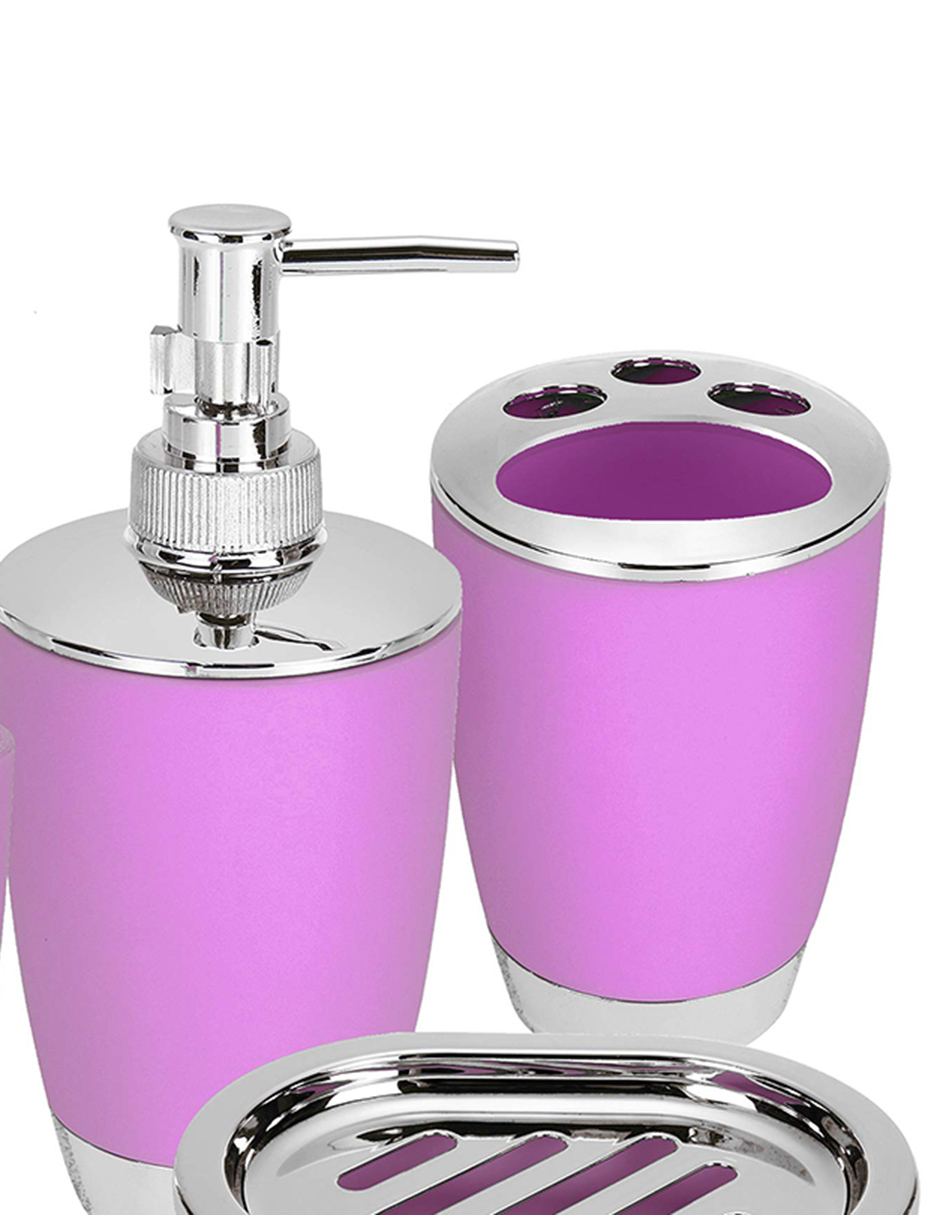 Foto 3 pulgar | Juego de Accesorios para Baño Aquila Rosa 4 Piezas