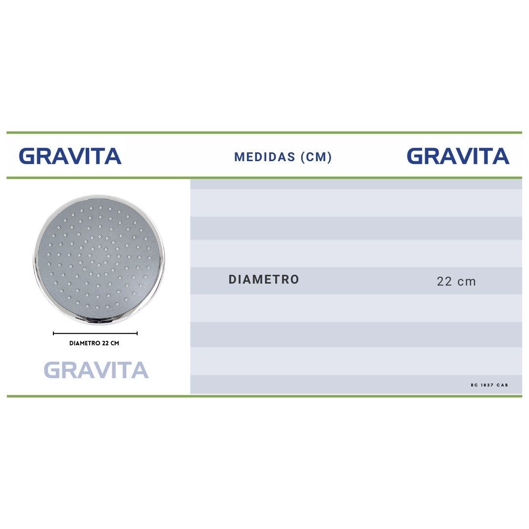 Foto 8 | Cabeza de Regadera Gravita Redonda