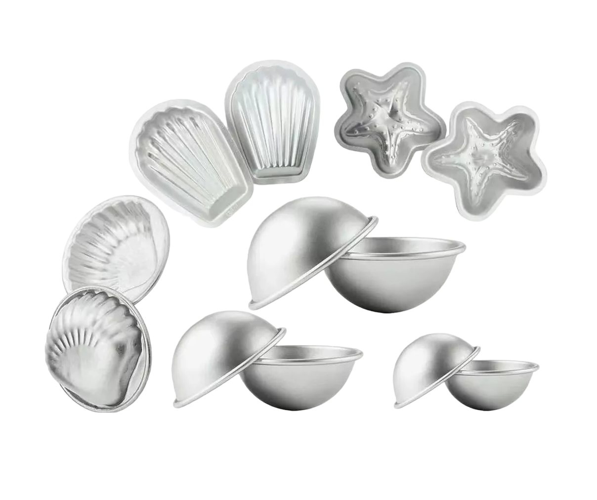 Moldes para Ducha Belug 12 Piezas color Plata