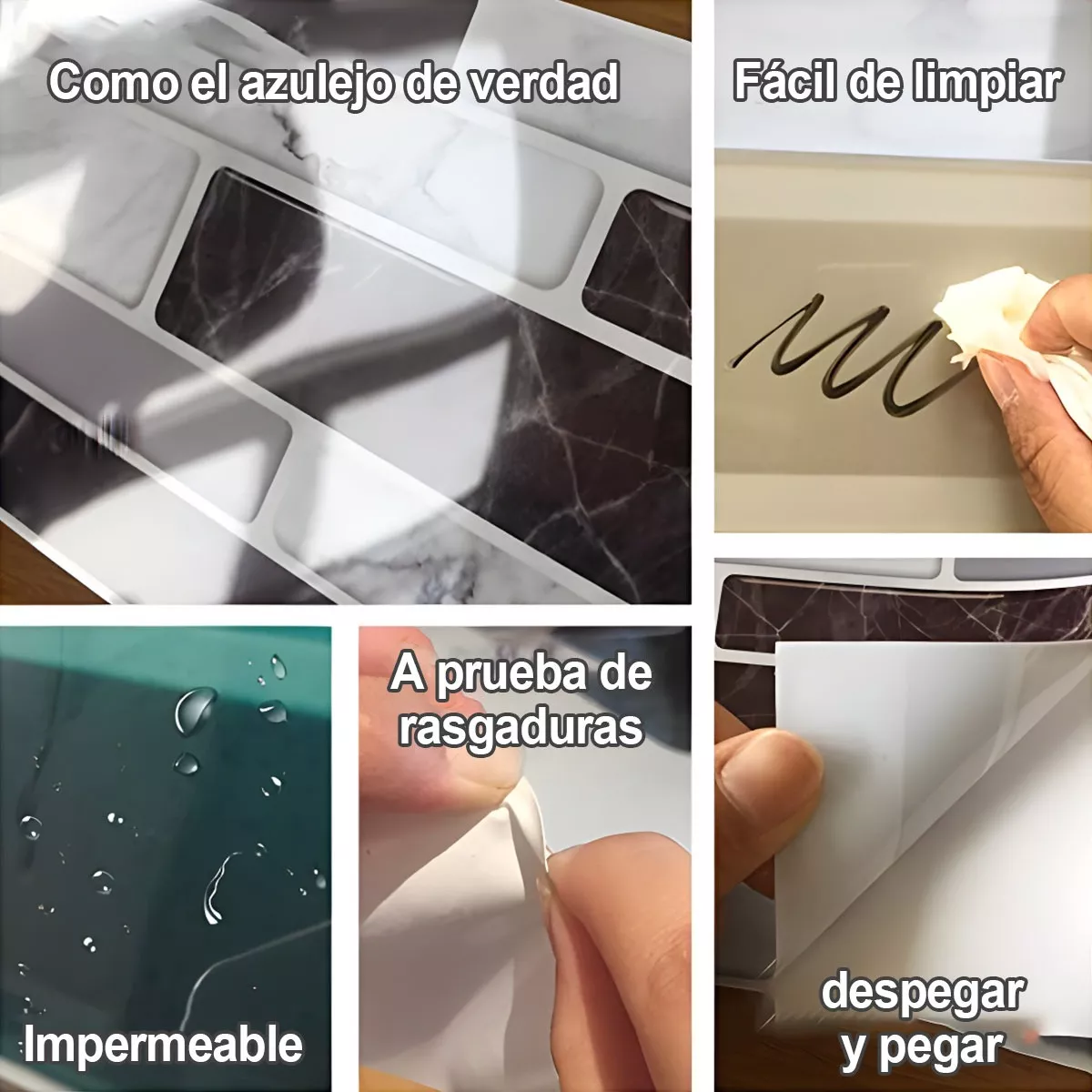Foto 4 pulgar | 27 Piezas Pegatinas de Suelo Belug color  Blanco