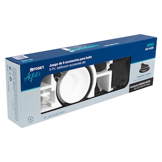 Foto 4 | Juego de 6 Accesorios Foset AQA-4003M color Negro para Baño Chapetón Ovalado