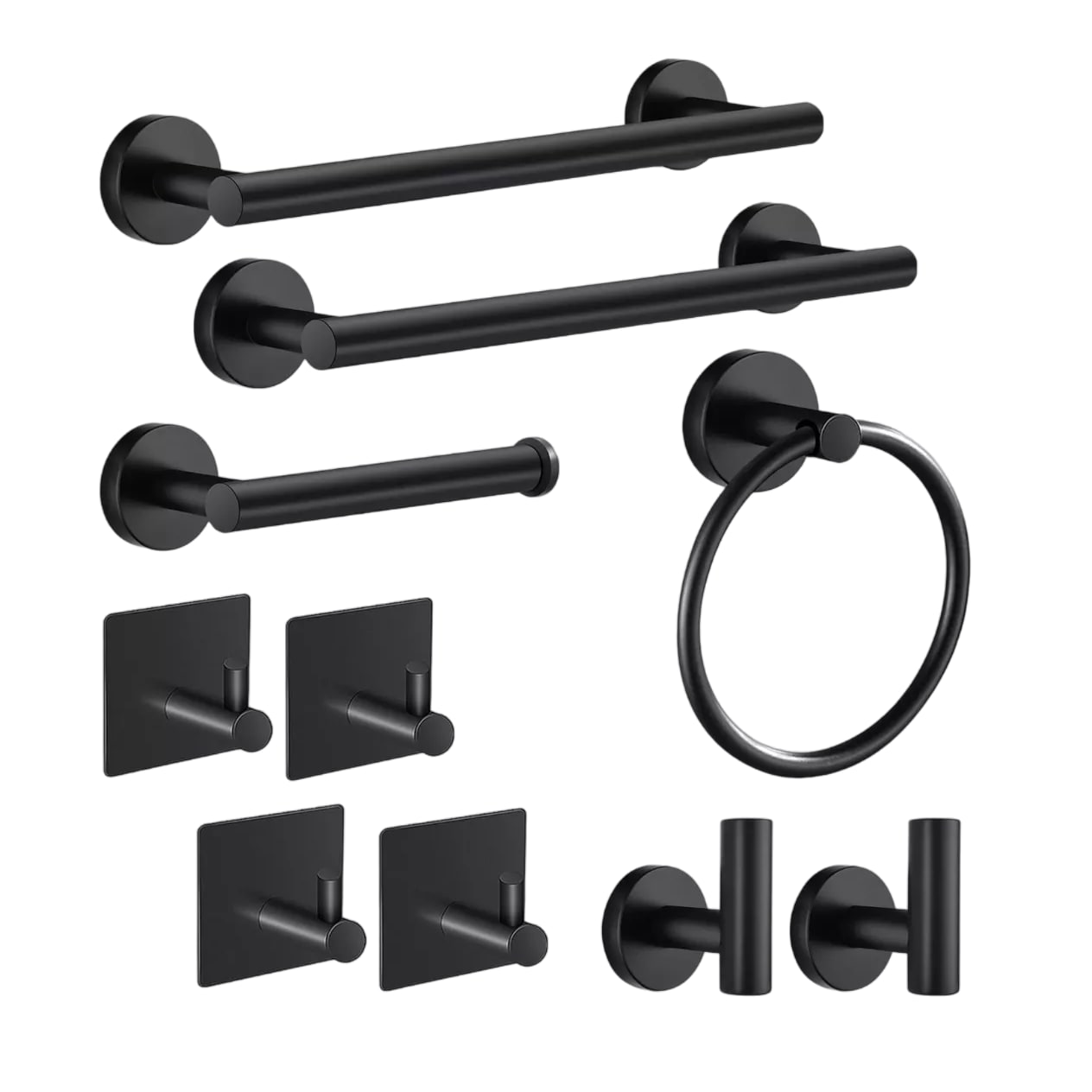 Accesorios para Baño Belug color Negro de Acero Inoxidable 10 Piezas $1,009