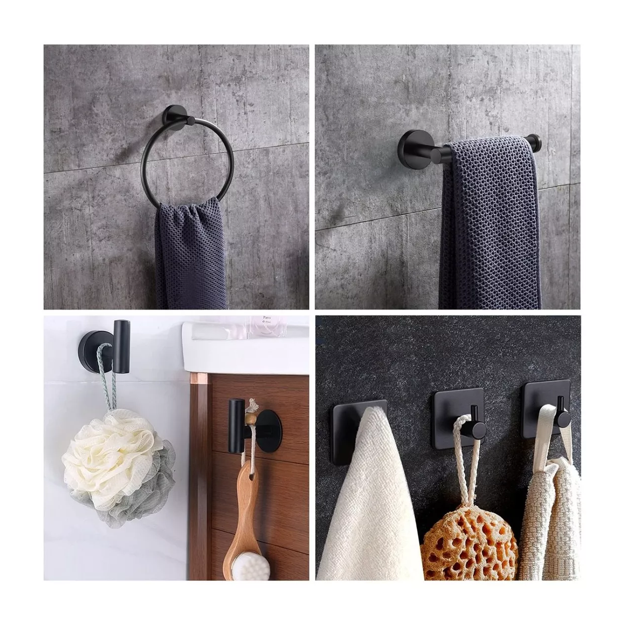 Foto 5 | Accesorios para Baño Belug color Negro de Acero Inoxidable 10 Piezas
