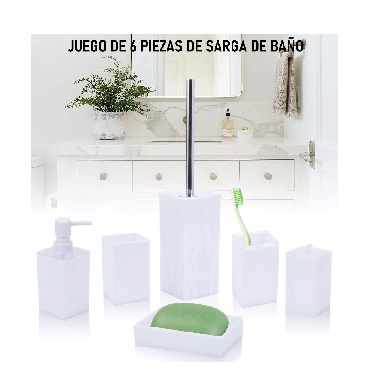 Foto 3 pulgar | Juego de Accesorios de Baño Belug 6 Piezas