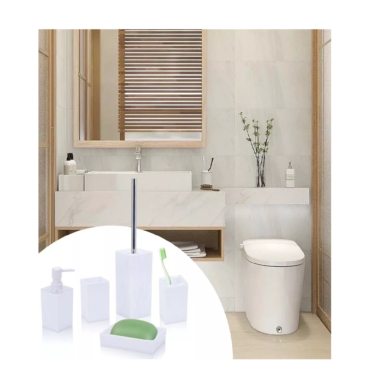 Foto 4 pulgar | Juego de Accesorios de Baño Belug 6 Piezas
