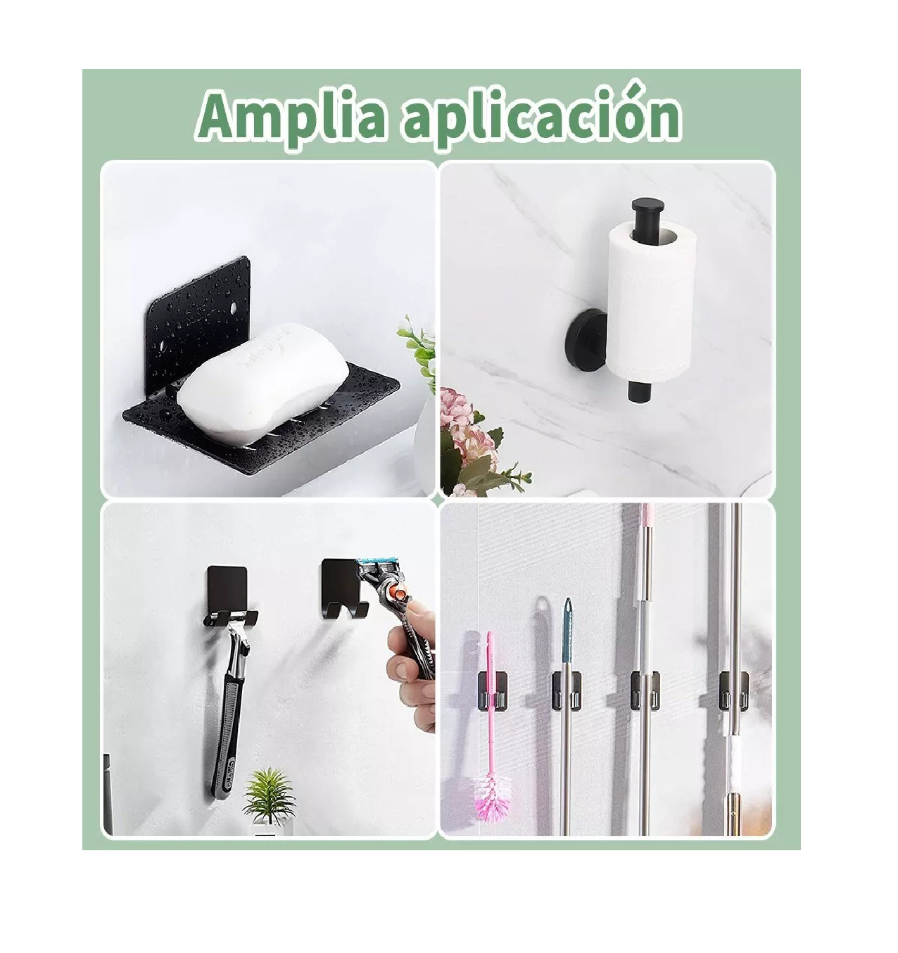 Foto 4 pulgar | Juego de Accesorios de Baño Toalleros BELUG 304 Inoxidable 15 Pzs Negro