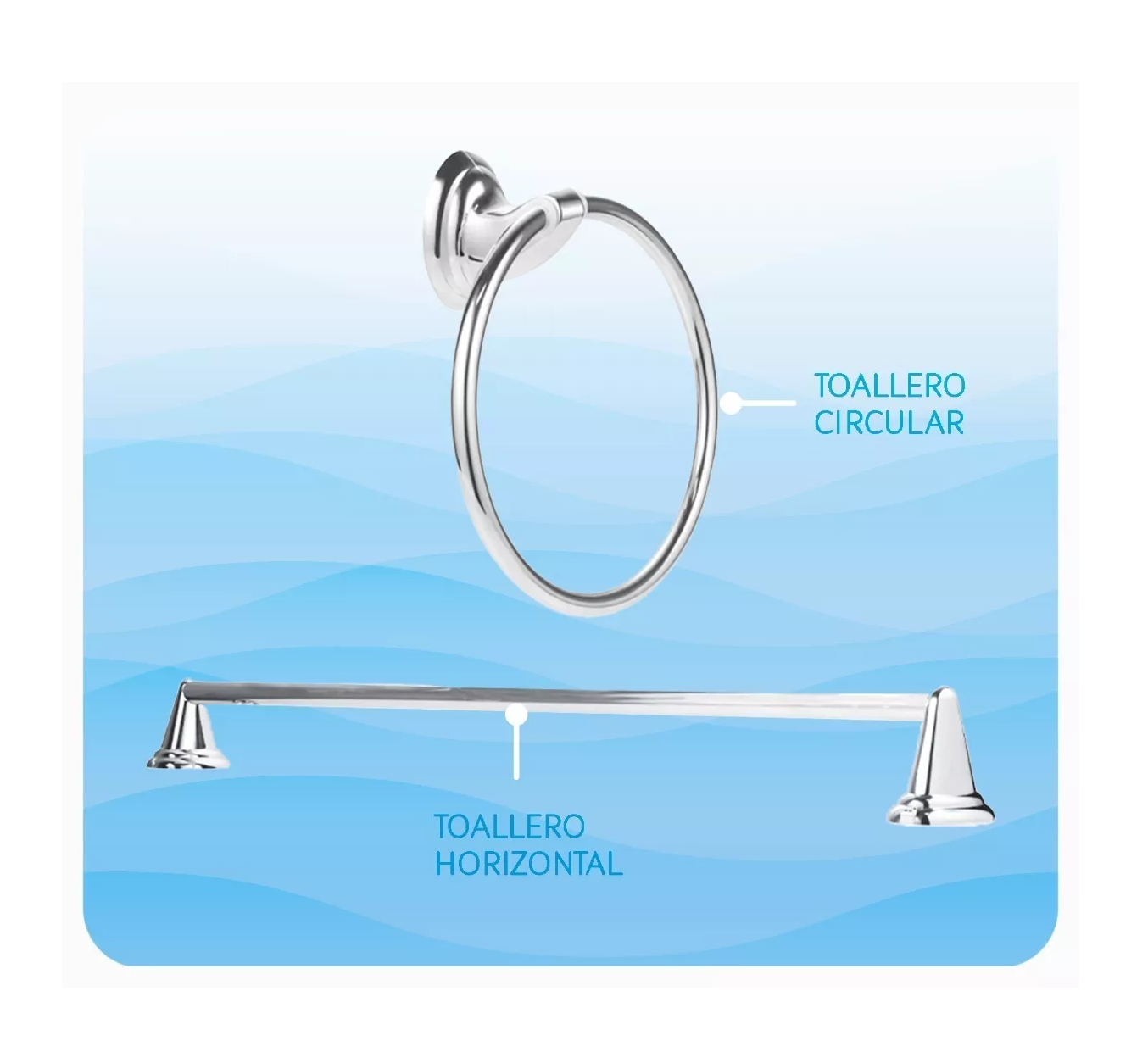 Foto 5 pulgar | Set Juego Accesorios De Baño, Acero Cromado Espejo 6 Piezas Color Plata