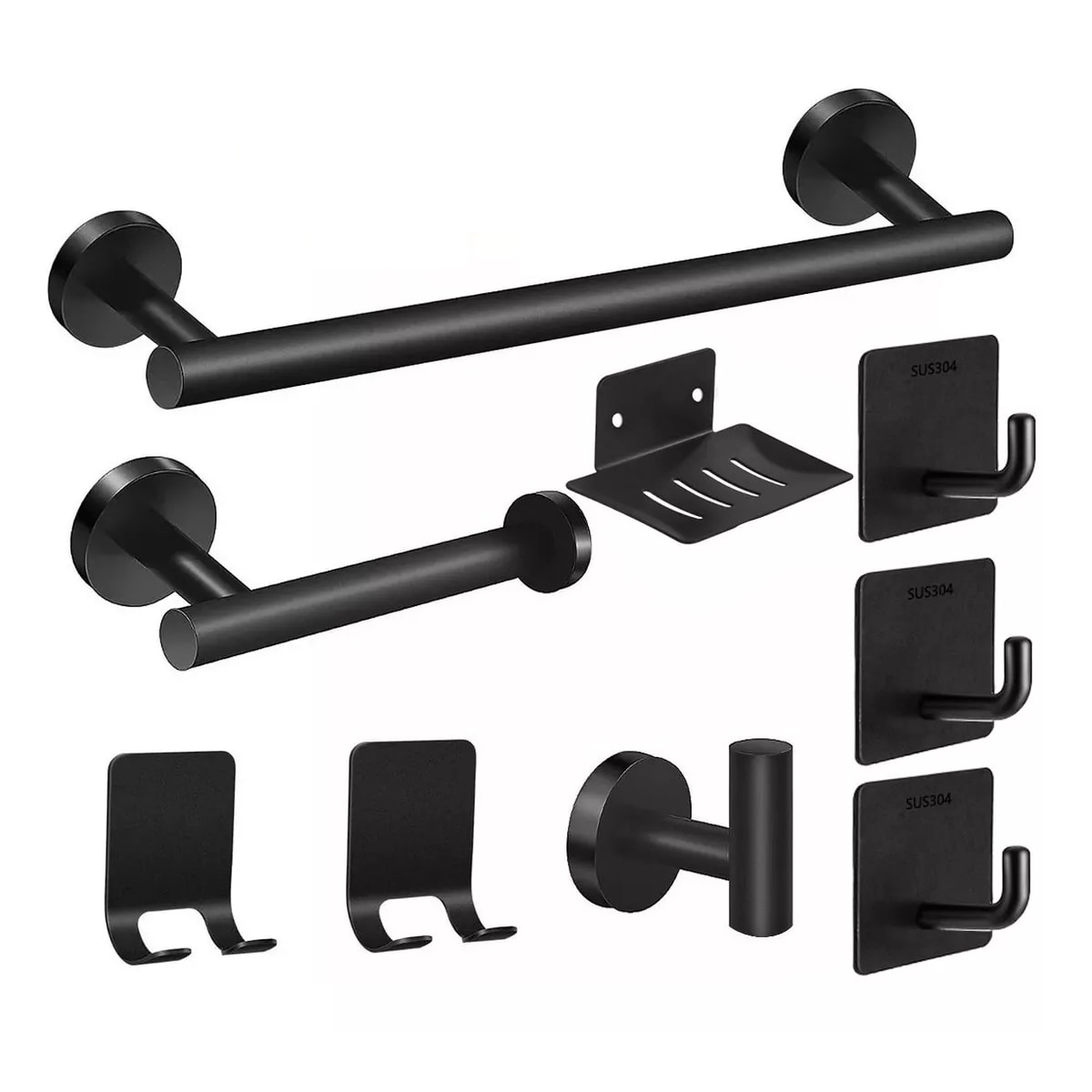 Accesorios de Baño Eo Safe Imports Esi-11494 Negro 9 Piezas $759