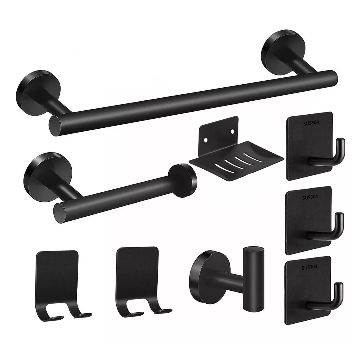 Foto 1 | Accesorios de Baño Eo Safe Imports Esi-11494 Negro 9 Piezas