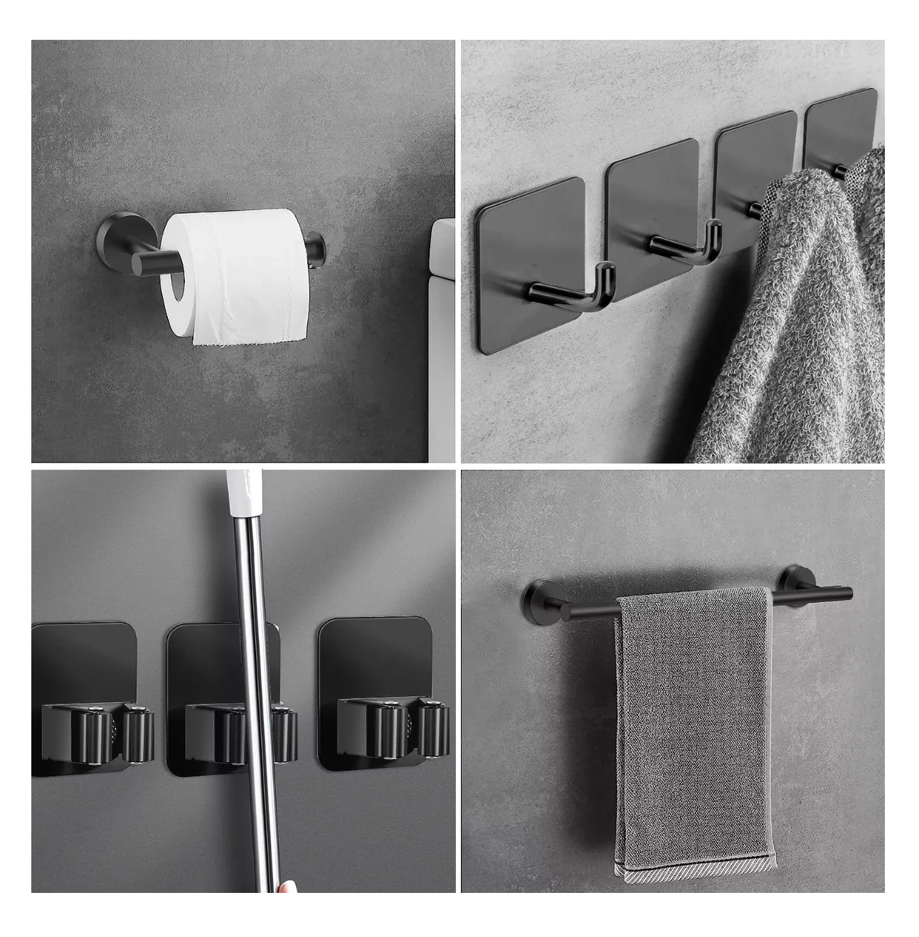 Foto 4 pulgar | Juego De Accesorios De Baño Completo 15 Pzs Negro