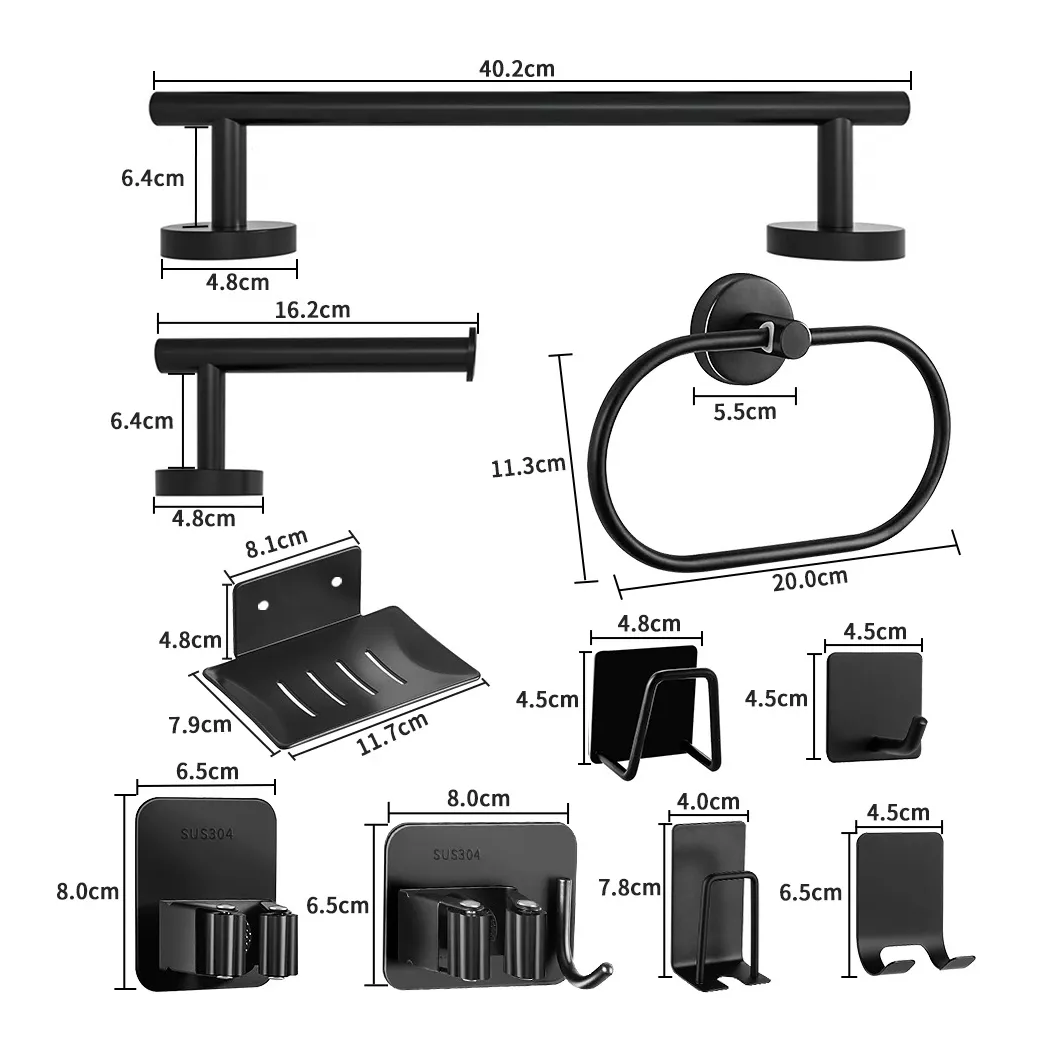 Foto 6 pulgar | Juego De Accesorios De Baño Completo 15 Pzs Negro