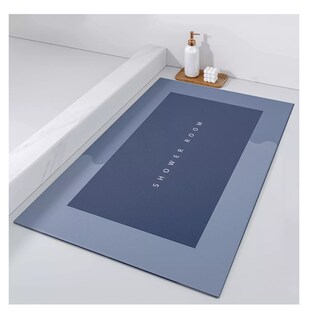 Foto 3 | Juego Tapete De Baño Suave Alfombra Antideslizante Absorbente 2 Pzs Azul