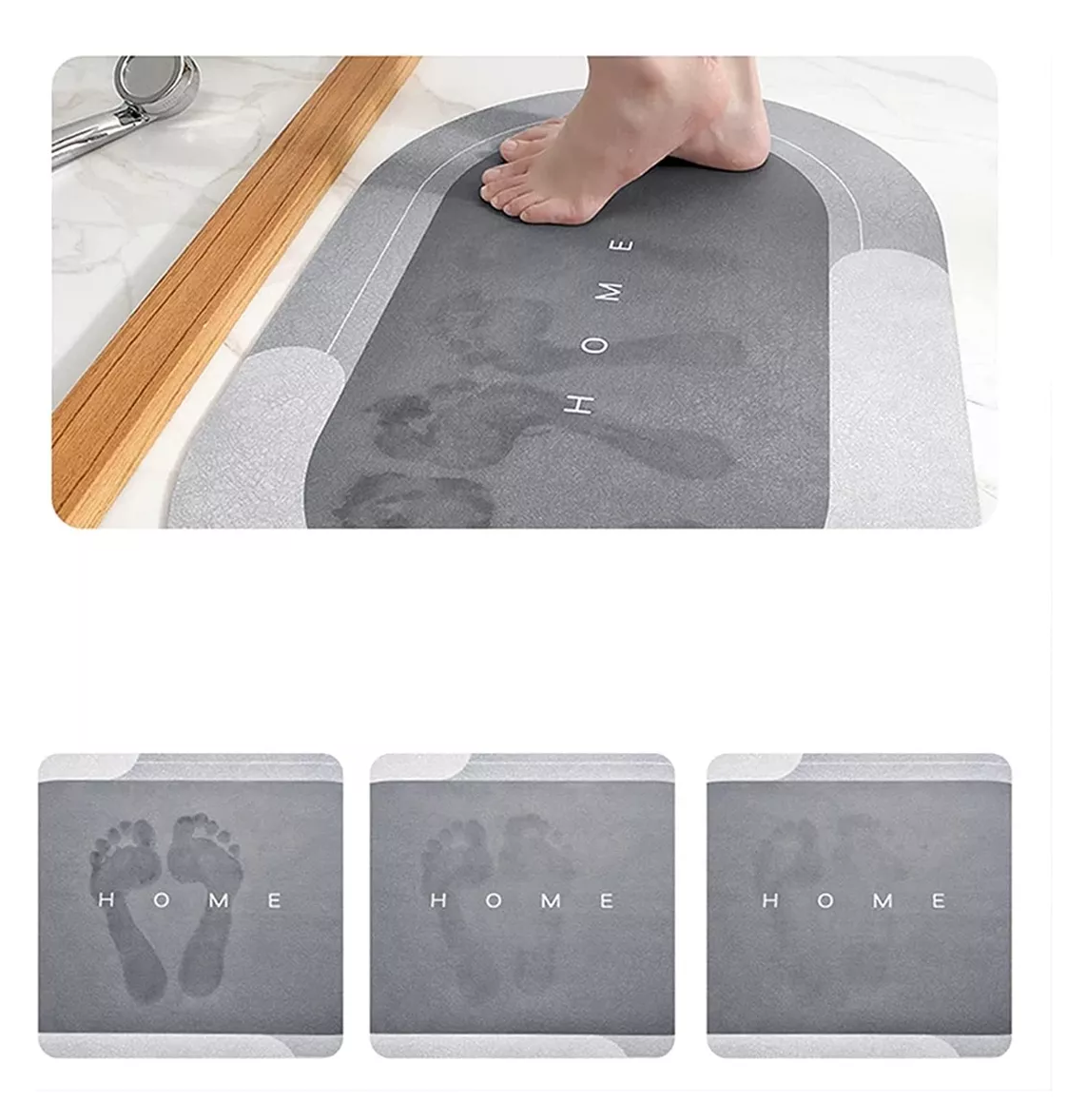 Foto 5 pulgar | Juego Tapete De Baño Suave Alfombra Antideslizante Absorbente 2  Pzs Azul