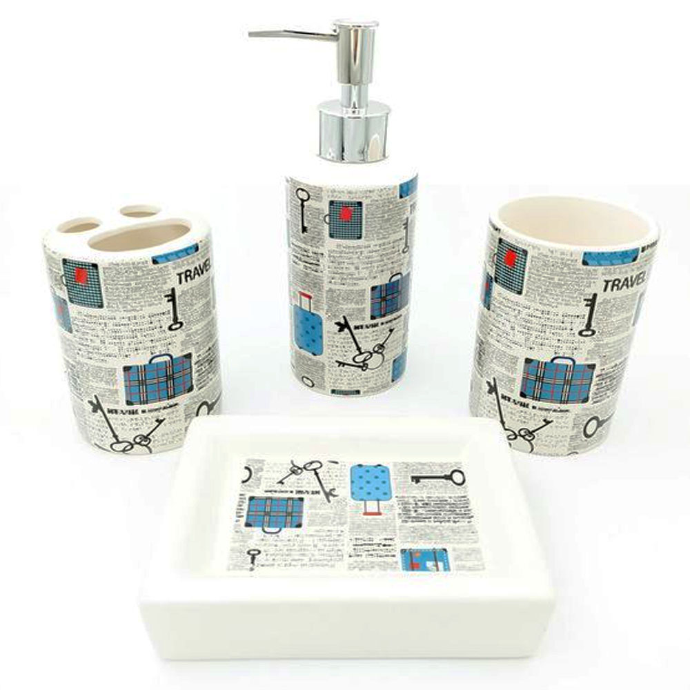Foto 2 pulgar | Set Decorativo para Baño Kyuden Home Travel 4 Piezas