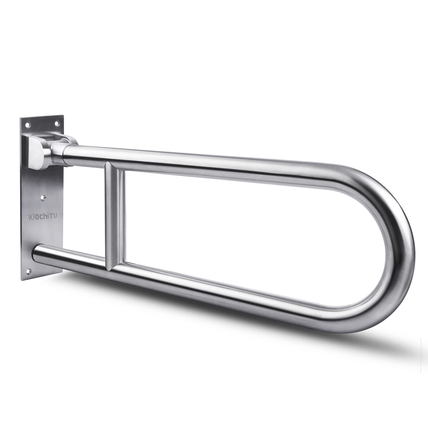 Barras De Apoyo Para Inodoro Wochitv, 60 Cm, De Acero Inoxidable, Abatibles - Venta Internacional.