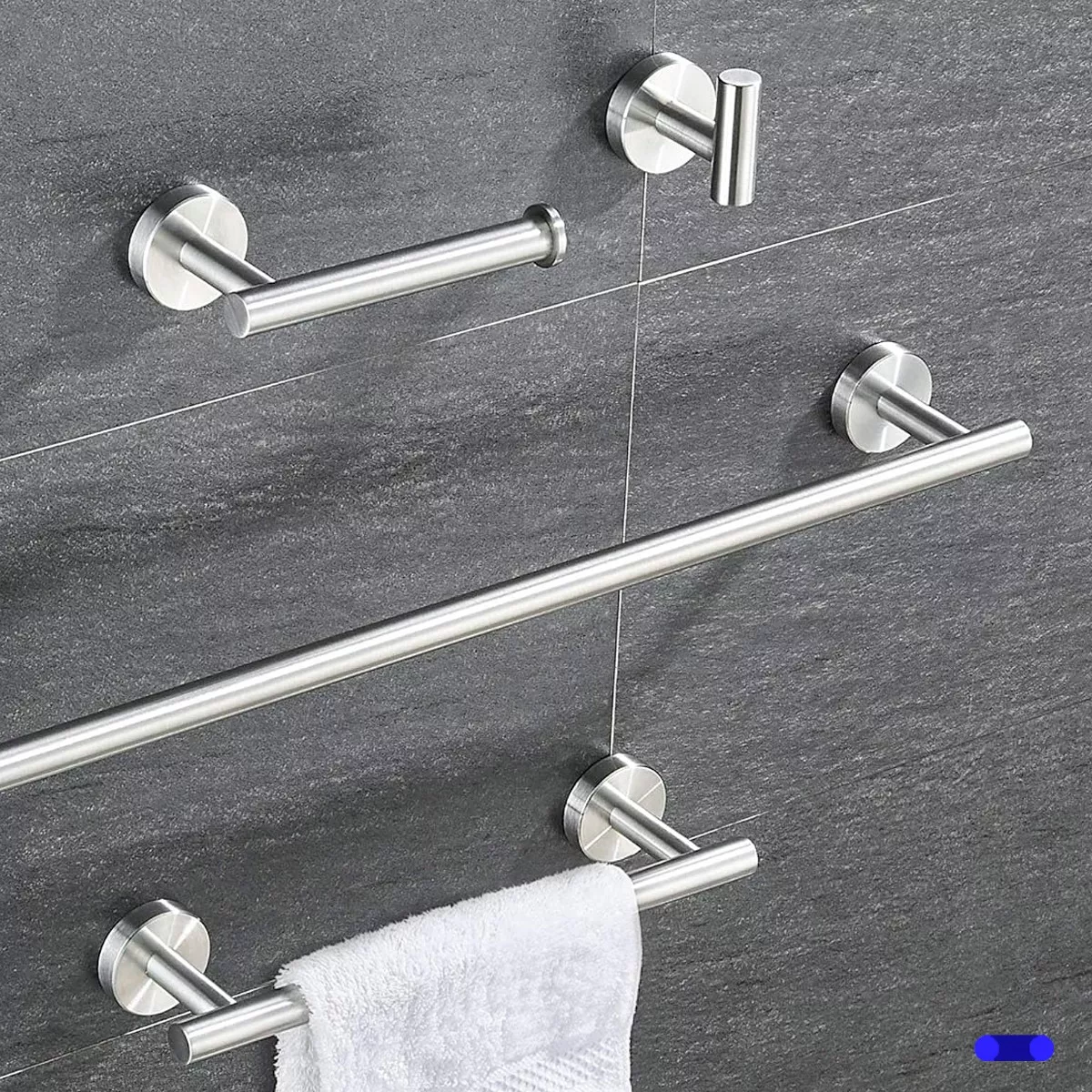 Foto 4 pulgar | Set Accesorios De Baño Toallero Acero Inoxidable 9 Piezas  Eo Safe Imports Esi-16321 Plata