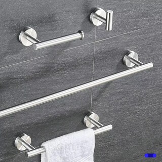 Foto 3 | Set Accesorios De Baño Toallero Acero Inoxidable 9 Piezas Eo Safe Imports Esi-16321 Plata