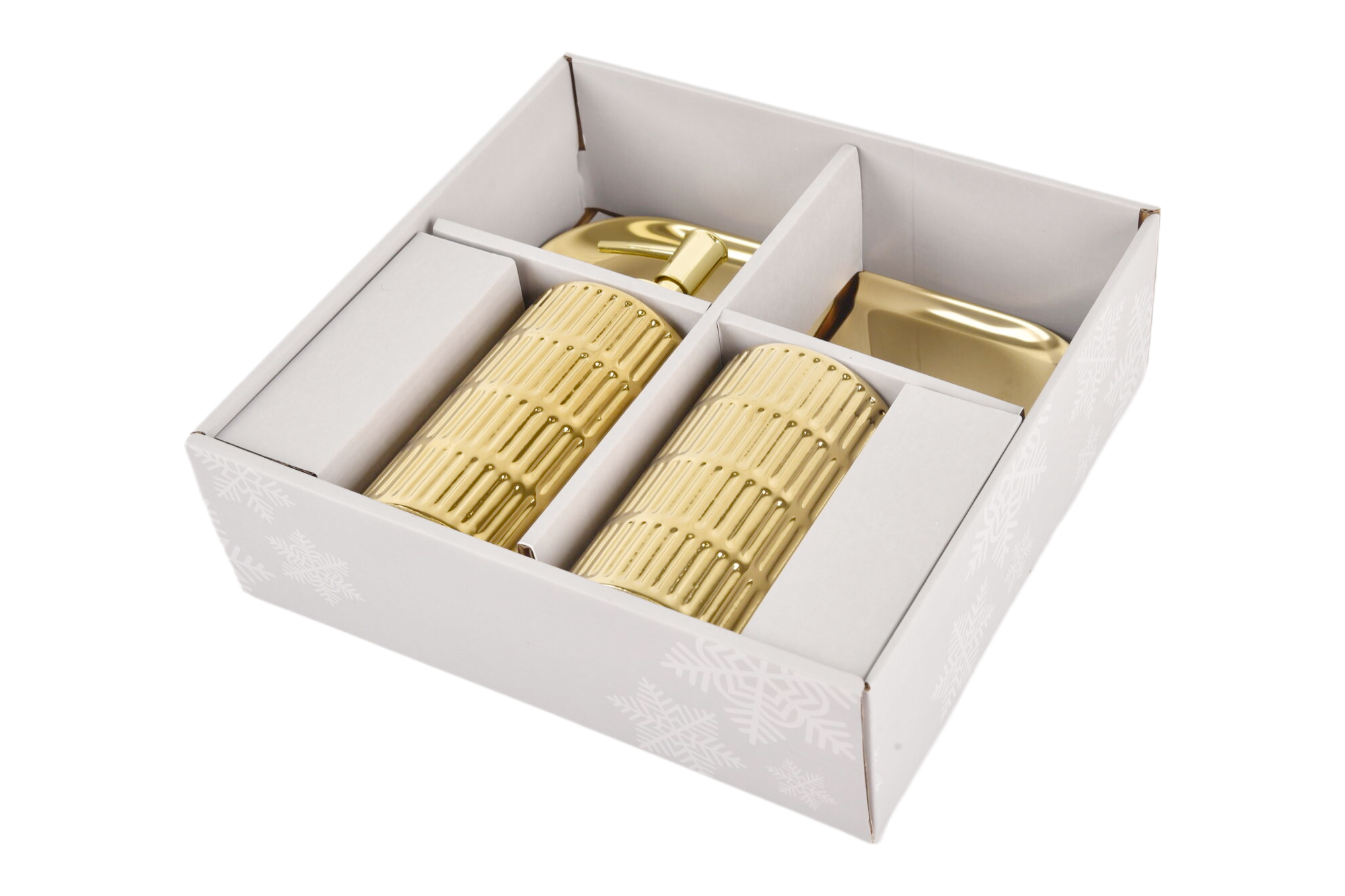 Foto 4 pulgar | Juego De Navidas Zense 3 Piezas Dorado