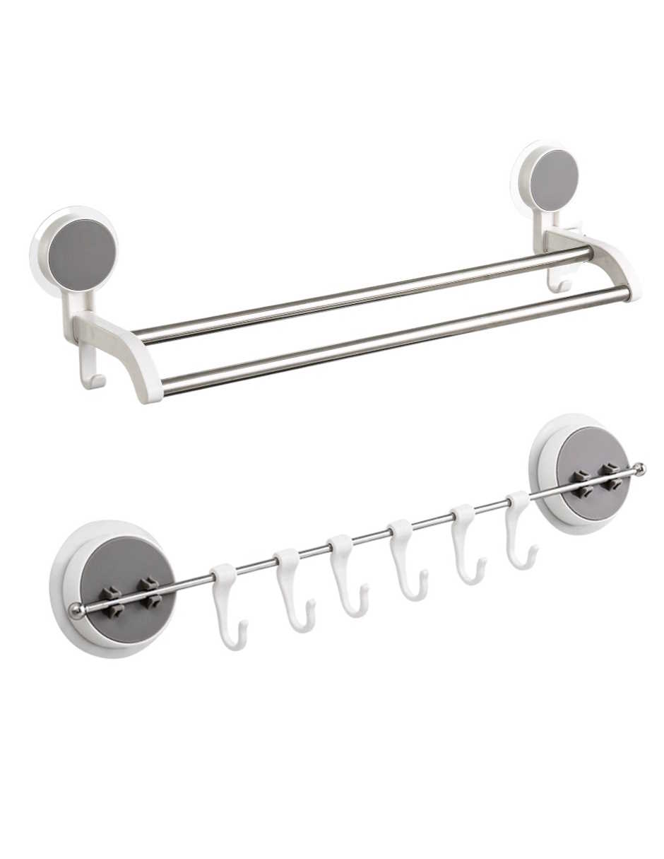 Set De Rack Y Toallero Para Baño Zense