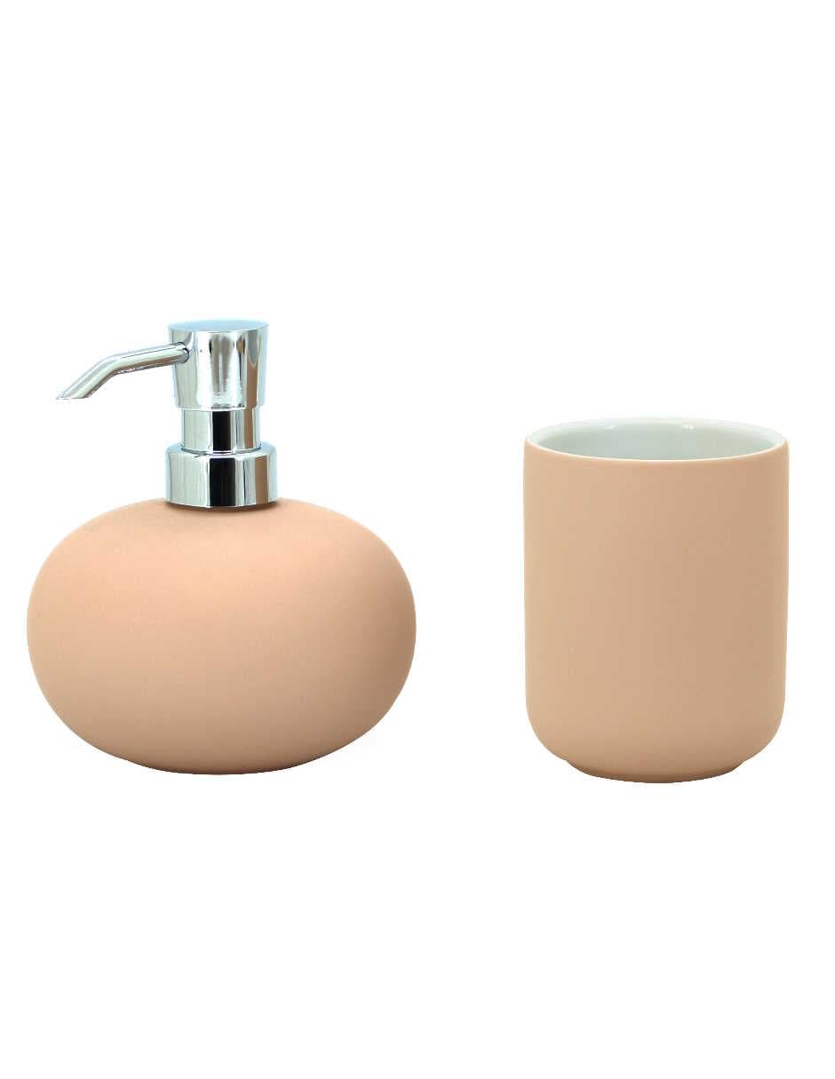 Juego  De Accesorio Para Baño Viena Rosa Zense $579
